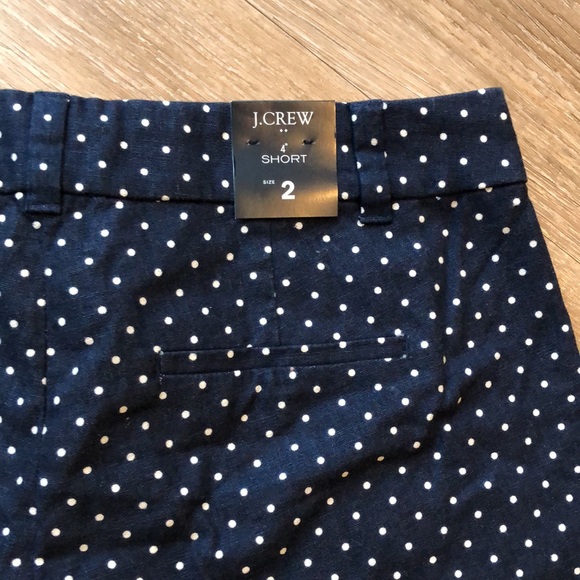 J Crew Polka Dot Scalloped Hem shorts 4” size 2 - Picture 7 of 7